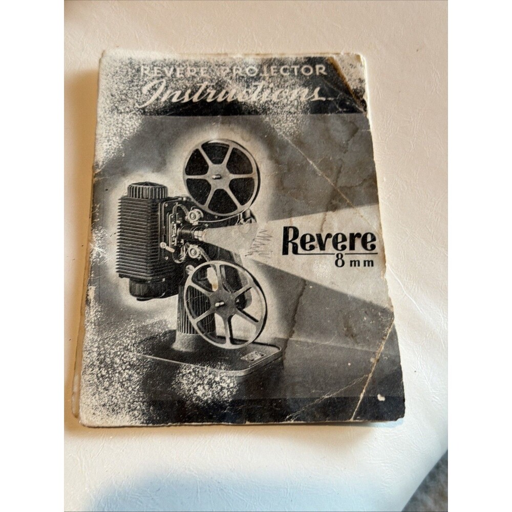 Vintage Revere 8 Mm Movie Projector Instruction Manual